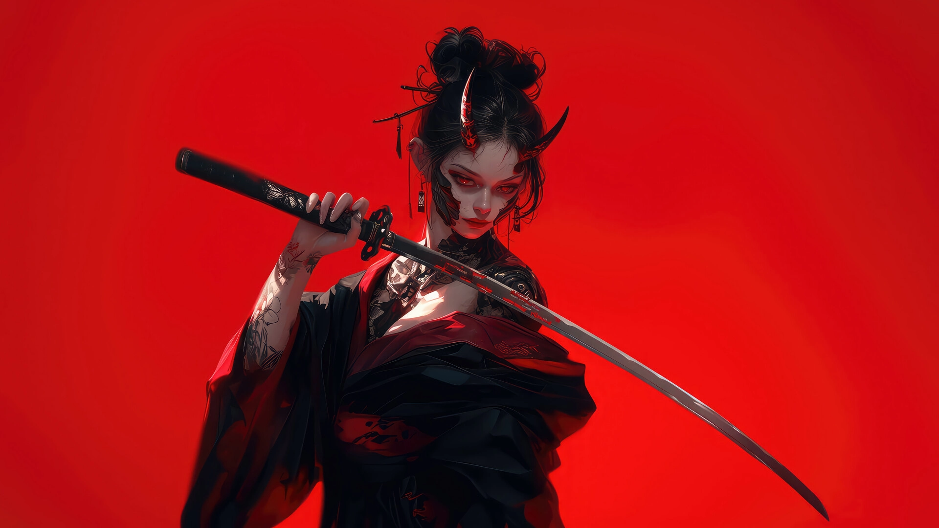 Oni Girl Background